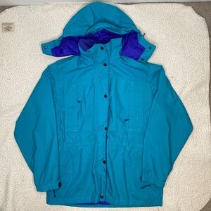 Vintage 1991 REI Co-op Teal Women’s GoreTex Rain Coat: Size 10